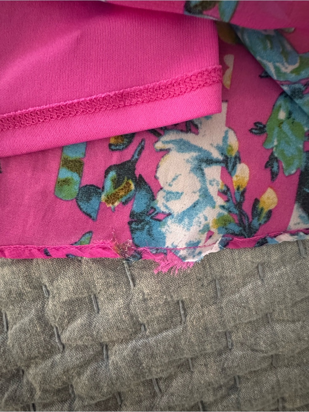 Betsey Johnson Pink Floral Chiffon Halter Dress Size 0 - Picture 9 of 12